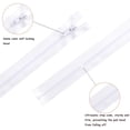 thumbnail image 3 of czcpp-4PCS #5 18 inch Separating Jacket Zippers for Sewing Coats Jacket Zipper Black Molded Plastic Zippers Bulk DIY Tools for Garment/Bags/Home Textile Bags Pillow Tent Tailor (White, 18 inch), 3 of 4