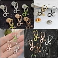 thumbnail image 4 of Miangastore Broche en Forme de Stéthoscope Couleurs Assorties 8 Pcs 1.0x0.6x0.2In, 4 of 8