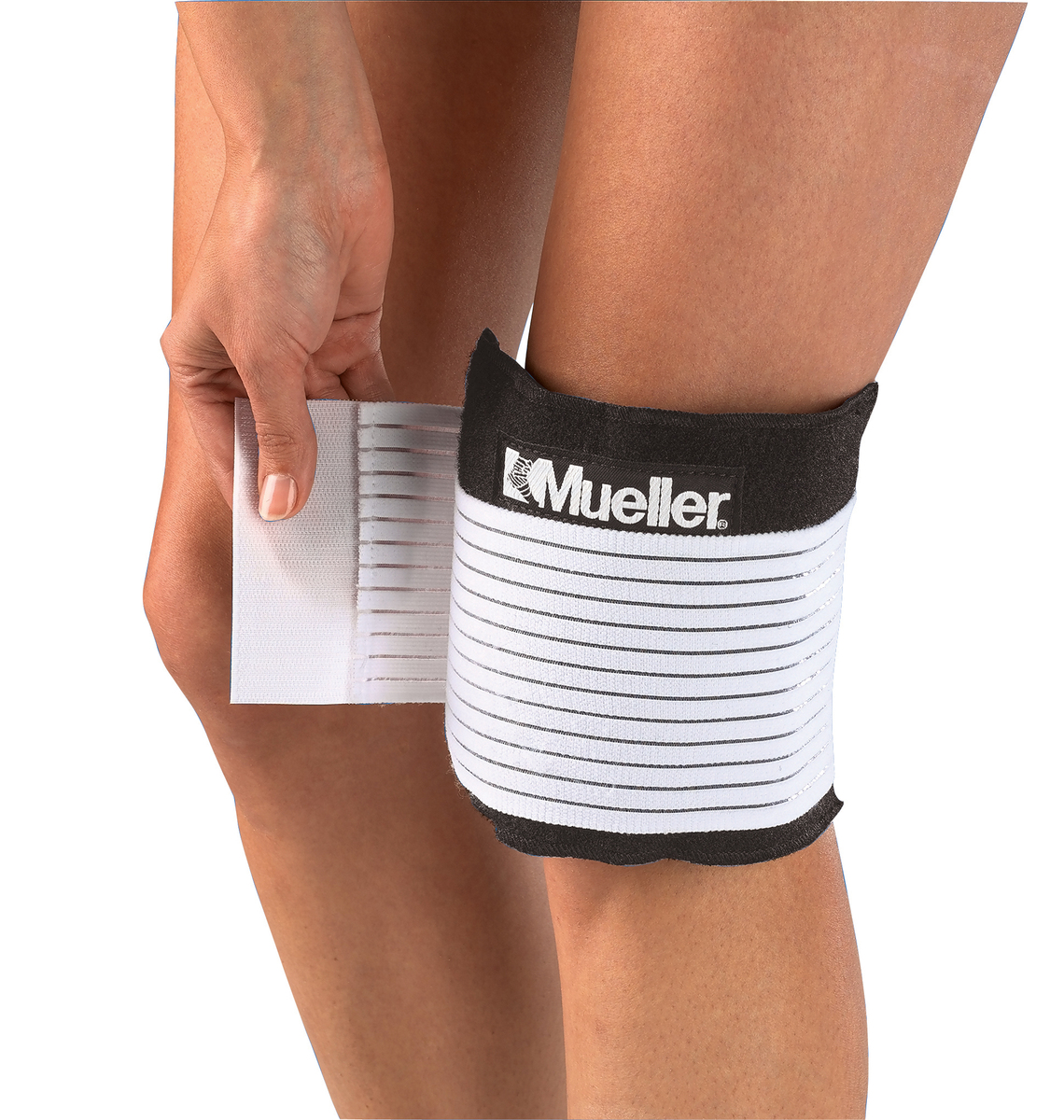 Mueller Elastic Cold/Hot Wrap, Black, Includes 6" x 9" Reusable Cold/Hot Pack