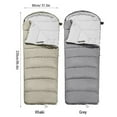 thumbnail image 3 of Versatile Double Sleeping Bag for Outdoor Camping - Machine Washable & Water-Resistant, Perfect for All Seasons (Grey, 1.8KG), 3 of 7
