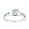 thumbnail image 7 of Simulated CZ Size-5 Petite Dainty Halo Solitaire Women Accent Ring 925 Sterling Silver, 7 of 7
