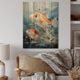 thumbnail image 2 of Designart "Fishing Carp composition I" Animals Print on Natural Pine Wood, 2 of 5