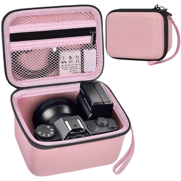 Camera Bag Compatible with for Duluvulu/for VJIANGER/for JGIPL 4K Digital Cameras, Lens & Accessories -Pink (Box Only)