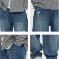 thumbnail image 7 of ZXLBBD Boys Distressed Denim Pants for Trousers with Rip Details and Fall Long Jeans for Kids Youth Teenager Fashion Casual Daily Wear,Blue,Size 5 Y-6 Y, 7 of 7