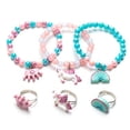thumbnail image 2 of Juego de anillos de pulsera de unicornio - Pulsera arcoíris Pulsera de corona brillante pa Annilubaby Annilubaby, 2 of 2