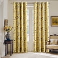 thumbnail image 6 of NICETOWN Floral Curtains for Bedroom, Blackout Thermal Insulated Privacy Protection Curtains Grommet Room Darkening Drapes for Living Room, Light Yellow, 52"x84"， 2 Panels, 6 of 9