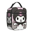 thumbnail image 2 of Kuromi Lunch Bag Anime Lunch Tote Bag Reusable Insulated Lunch Box Portable Lunch Bento Box For College Work Office Picnic 10x8x4 Inch, 2 of 9