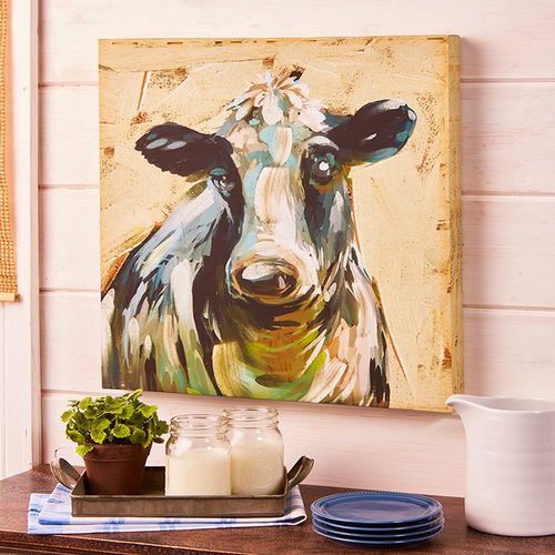 Farm Animal Canvas Wall ArtCow