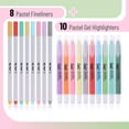 thumbnail image 3 of Mr. Pen- Bible Gel Highlighters and Fineliner Pens No Bleed, Pastel Colors, 18 Pcs, Bible Journaling Kit, 3 of 9