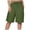 Green, variant on felwors Women's Elastic Drawstring Waist Linen Blend Wide Leg Shorts Summer Casual Culottes with Pockets (Green, XXL)
