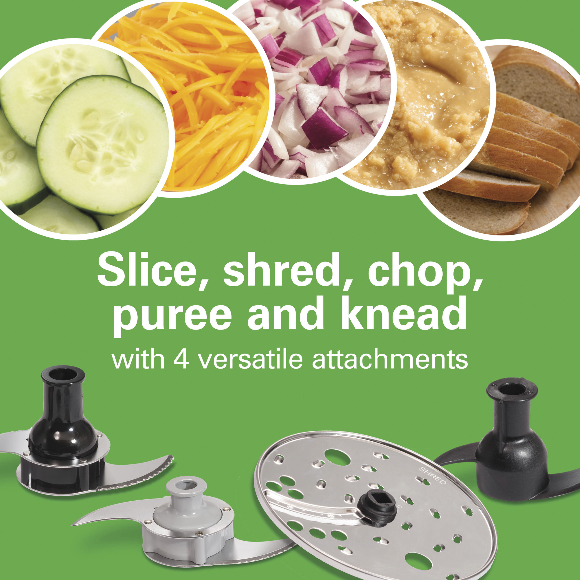 Hamilton Beach 14 Cup Food Processor with Stack & Snap Design and Extra 4-Cup Mini Bowl, Black