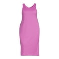 thumbnail image 5 of Terra & Sky Women's Plus Size Ribbed Midi Tank Dress, 5 of 5