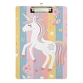 thumbnail image 2 of Unicorn with Flowers and Hearts Acrylic Clipboards 12 x 9 Inch A4 Size with Low Profile Clip Hanging Clipboard for Classroom School Office, 2 of 8