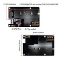 thumbnail image 2 of 52Pi N07 PCIe M.2 M-Key NVMe SSD PCIe Peripheral Board for Raspberry Pi 5, Support M.2 Key-M NVMe SSD 2230/2242/2260/2280, 2 of 8