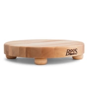 John Boos B Series Round Wood Cutting Board with Feet, 12 x 12, Maple