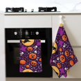 2 Piece Kitchen Mats for Floor, Halloween Witch Pumpkins Kitchen Rugs