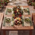 thumbnail image 5 of Sm:)e Rustic Farmhouse Dark Green Paper Braided Placemats Set of 4,12x18 Inch, Seasonal Woven Decoration for Kitchen Dining, Home & Party Use, 5 of 6