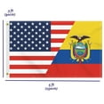 thumbnail image 2 of 3×5 FT Ecuador USA Flag, Large 150D America Ecuadorians Outdoor Banner,Double Side Printing Decor For Patio Garden With Brass Gromment, 2 of 5