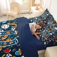 thumbnail image 5 of Erosebridal Kids Baseball Sport Games 7pcs Bedding Comforter Set,Ball Personalized Alphabet D Queen Bedding Sets For Boys,Reversible navy blue, 5 of 7