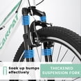 thumbnail image 4 of Women's Mountain Bike 24 Inch Wheels, 21-Speed Trail Commuter City Mountain Bikes, 15" Carbon Steel Frame, Female Women Bicycles V-Brakes Front Fork Suspension Twist Grip Shifter, 4 of 10