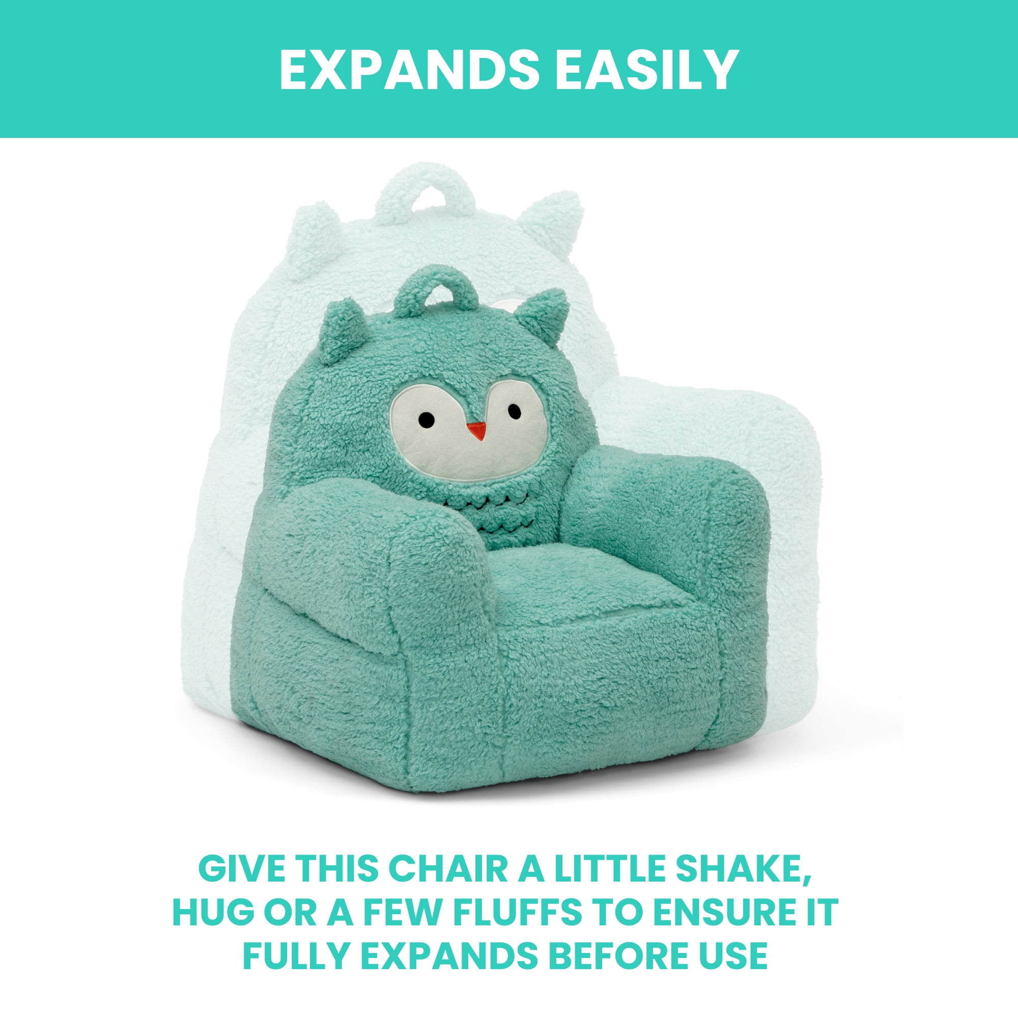Delta Children Owl Cozee Buddy Chair, Teal