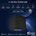 thumbnail image 7 of Luxrite LED Outdoor Cube Wall Light, Up-Down Wall Sconce, 3CCT 3000K-5000K, 26W, Aluminum, IP65, ETL, 7 of 7