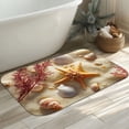 thumbnail image 4 of 1pc Seashells Absorbent Non-Slip Bathroom Thickened Flannel Rug Decor,Soft,Quick Drying,Suitable For Indoor/outdoor Use,Bathrooms,Bedrooms,Kitchens,Terrace,Laundry Rooms,16"x24", 4 of 7