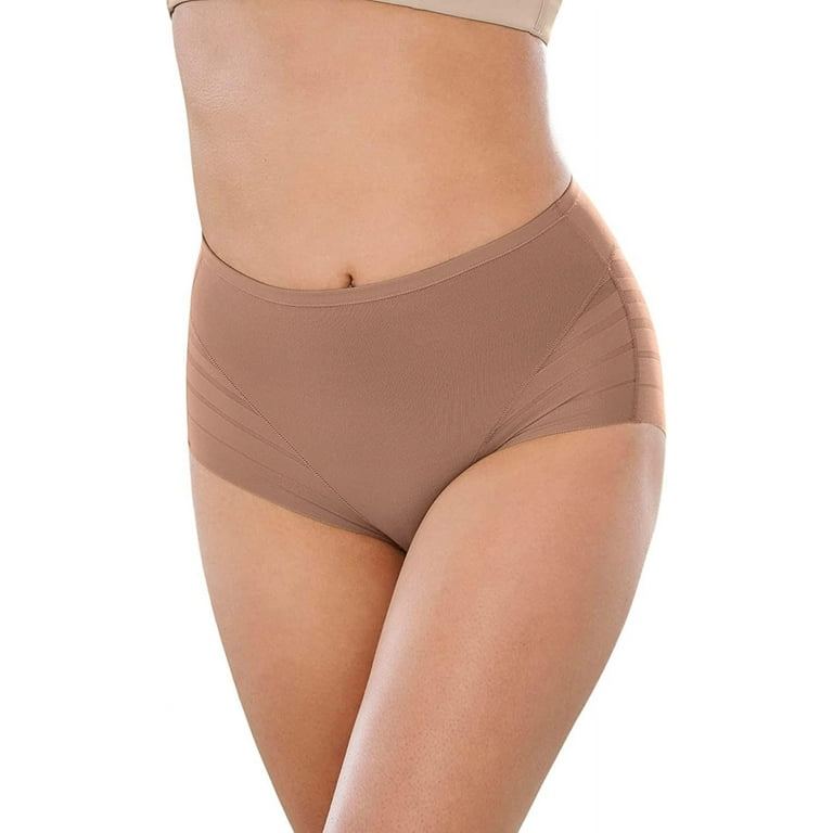 Leonisa lace stripe high waist compression underwear tummy control