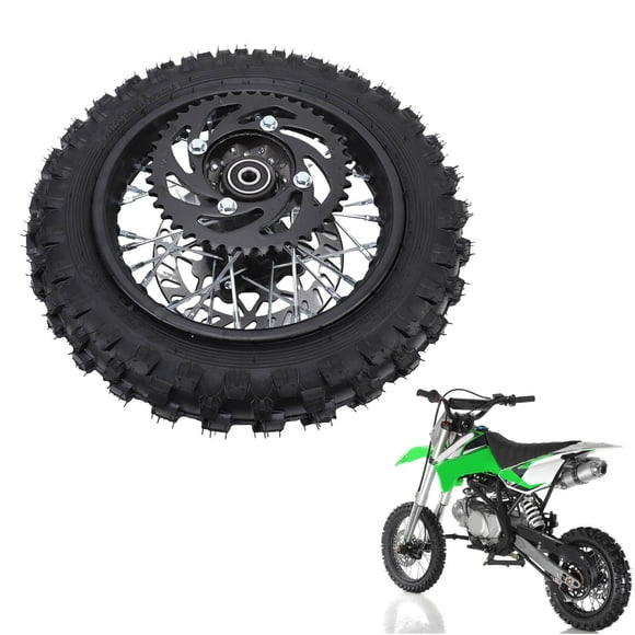 Conjunto de Borde del Neumlico de 10 Pulgadas, Orificio del Eje de 12 mm de 190 mm Rotor de Freno Instalación Fácil Conjunto de Llanta de la Rueda Trasera para la Bicicleta del