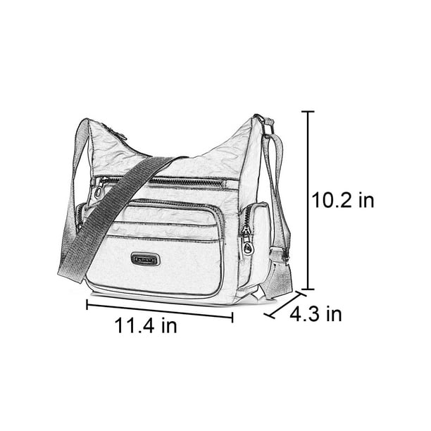 Innerwin Women Shoulder Bags Multi Pockets Handbag Adjustable Strap  Crossbody Tote Bag Large Capacity Ladies Waterproof Zipper Breathable Dark  Blue