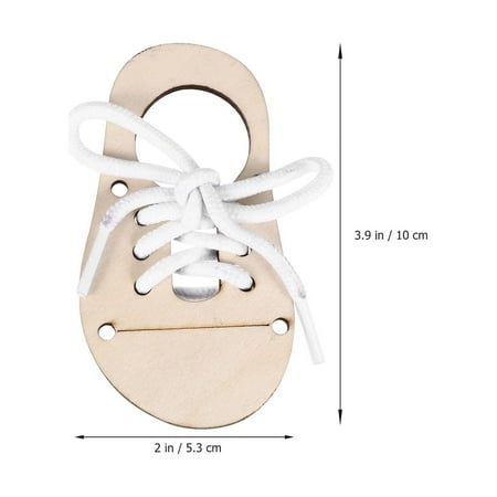 

Wooden Tie Lacing Shoe Toys Shoelace Toycharm Toy Threading Embellishments Preschoolers Shoelaces Wood Learn Ornament