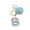 S, variant on Opvise Letter Pendant Plush Ball Key Chain Resin Sequin Buckle Keyring Holder Charm Decoration Z