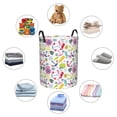 thumbnail image 6 of Goofa Undersea Seahorse Printed Circular Hamper,Laundry Basket with Handles,Storage Baskets Foldable,Large Capacity Laundry Hamper-, 6 of 8