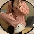 thumbnail image 1 of Pijama de mujer otoño e invierno cárdigan ins dulce simple estudiante oso lindo dibujos animados primavera ropa de casa traje, 1 of 6
