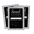 thumbnail image 1 of Darling Souvenir Black Birthday Invitation Card Printable Elegant Fill or Write In Blank Party Invites 28 Pcs 5 x 7 Inches, 1 of 5