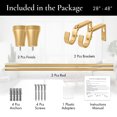 thumbnail image 3 of MERIVILLE 1-Inch Diameter Ardmore Single Window Treatment Curtain Rod, 28-Inch to 48-Inch, Royal Gold, 3 of 8