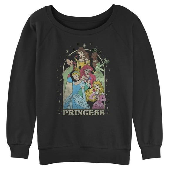 Junior's Disney Princess Arch Sweatshirt Black 2X Large