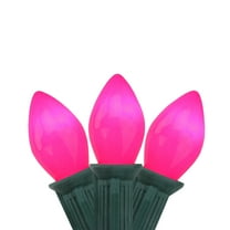 Northlight Opaque C7 Christmas String Lights - Fuscia Pink - 24' Green Wire - 25ct