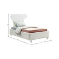 thumbnail image 3 of Meridian Furniture Ghost Cream Velvet Twin Bed with Acrylic Headboard and Legs, 3 of 7