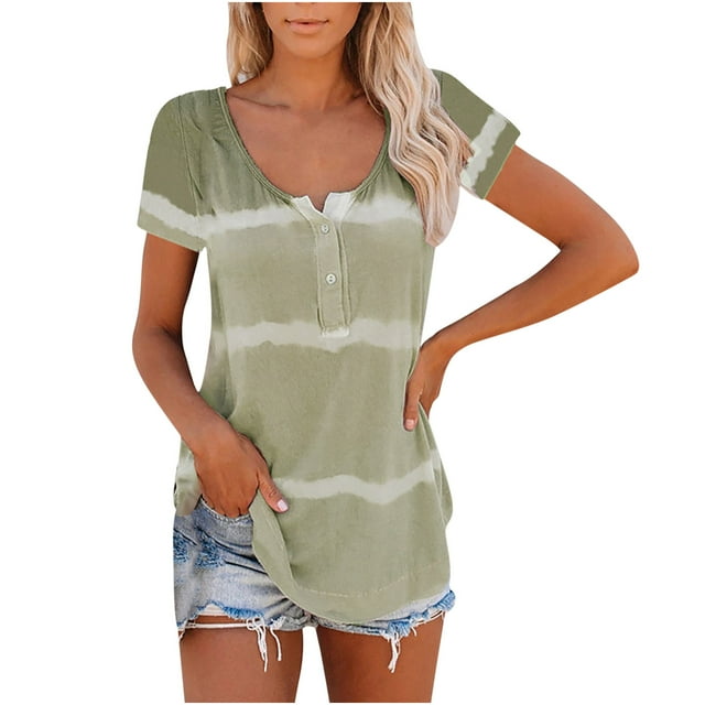 Pompotops Mode Femme Décontracté Ample Imprimé Col en V T-Shirt Blouse