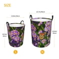thumbnail image 3 of Balery butterflies and Gardens Pattern Round Laundry Basket with Handles Waterproof Freestanding Laundry Hamper for Clothes Toys in the Dorm and Family-Medium, 3 of 6