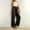 Black, variant on Itsame Womens Loose Long Pants Comfortable Solid Color Relaxed High Waisted Wide Leg Sweatpants Black Size L