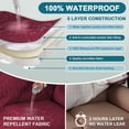 thumbnail image 3 of Recliner Chair Covers, 100% Waterproof Sofa Covers Chair Cover Slipcover Couch Protector Triple Non-Slip Sofa Slipcover for 1 Cushion Furniture Protector for Pets, Kids, Dog (23", Burgundy), 3 of 6