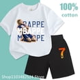 thumbnail image 2 of 2024 Tendencia de verano caliente Camiseta con estampado de letras Messi para niños Conjuntos de algodón 100 % Moda para niños Conjuntos de manga corta con cuello redondo para niñas Ropa, 2 of 5