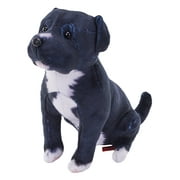 Wild Republic Rescue Dog, Black Pitbull, Stuffed Animal, with Sound, 5.5 inches, Gift for Kids, Plush Toy, Fill is Spun Recycled Water Bottles