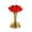 Red, variant on Lotus LED Candle, Flameless Flower Light, a Faceted Bloom Mounted on a Metallic-look Stem Across Dining Tables Mantels Shelves, Decorative Tabletop Lamp for Weddings Dinners