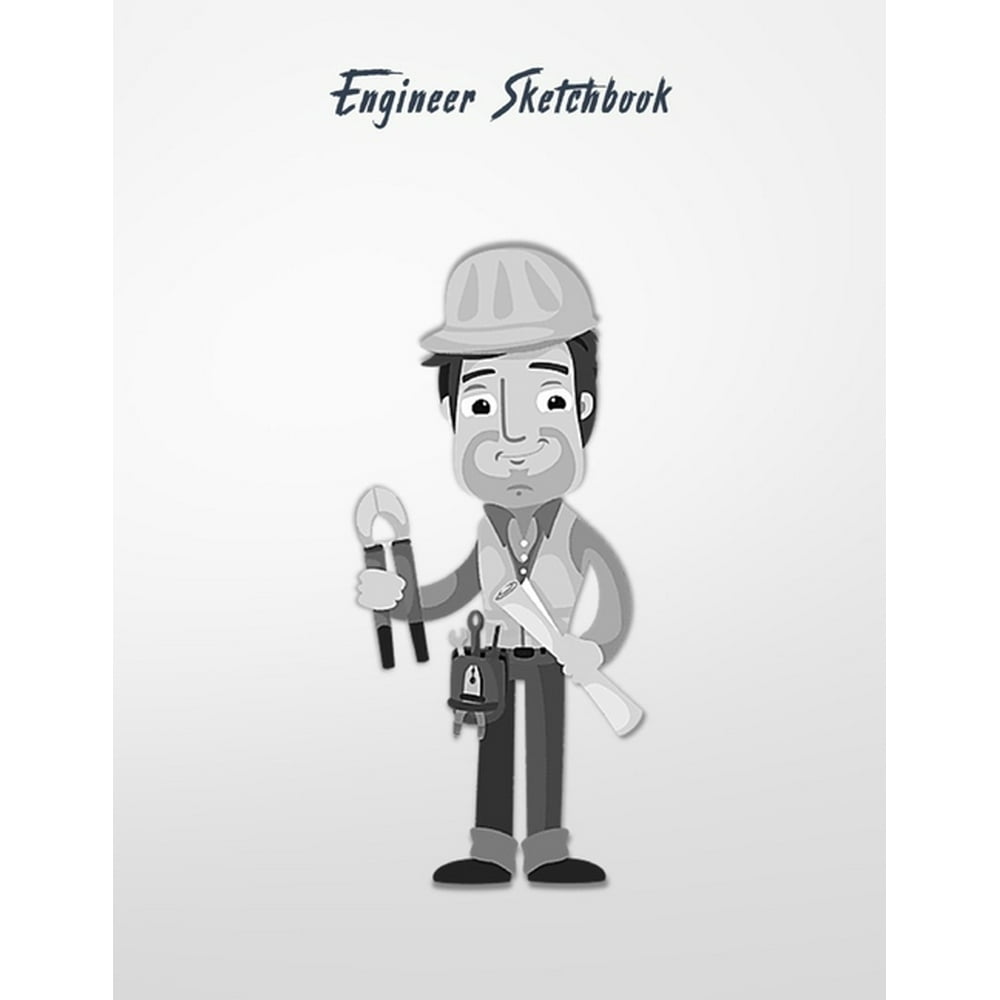 Engineer Sketchbook Sketchbook 100 Blank Pages, 8.5 x 11, Sketch Pad