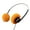 Orange, variant on Lightweight Vintage 80's Headphones for Walkman PC MP3 Laptop Adjustable SALE X1R0