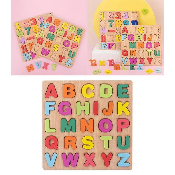 TISHITA Colorful Wood ABC Alphabet Puzzle Board Early Learning