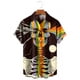 thumbnail image 3 of Camisas de hombre con estampado de calaveras y flores unisex, divertidas camisas hawaianas de manga corta con estampado de calaveras en 3D, camisas con solapa estampadas para hombre, 3 of 5